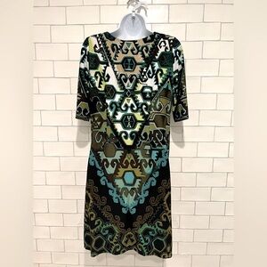 Jewel Colored Fall Shift Dress 6P